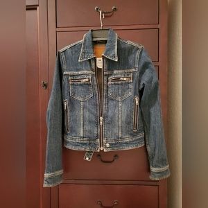 Women's LEVI'S Cotton Dark Blue Zippit Jacket Size M